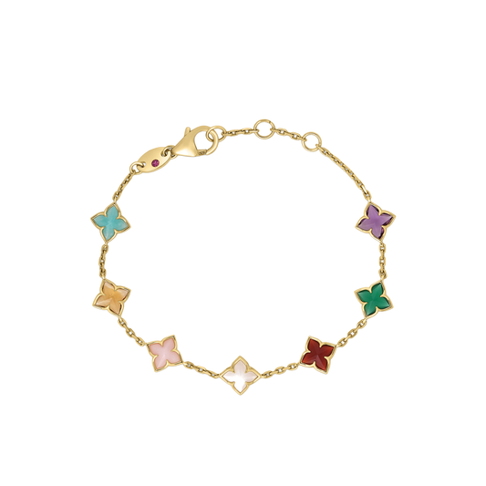 Venetian Mixed Stone Flower Station Bracelet