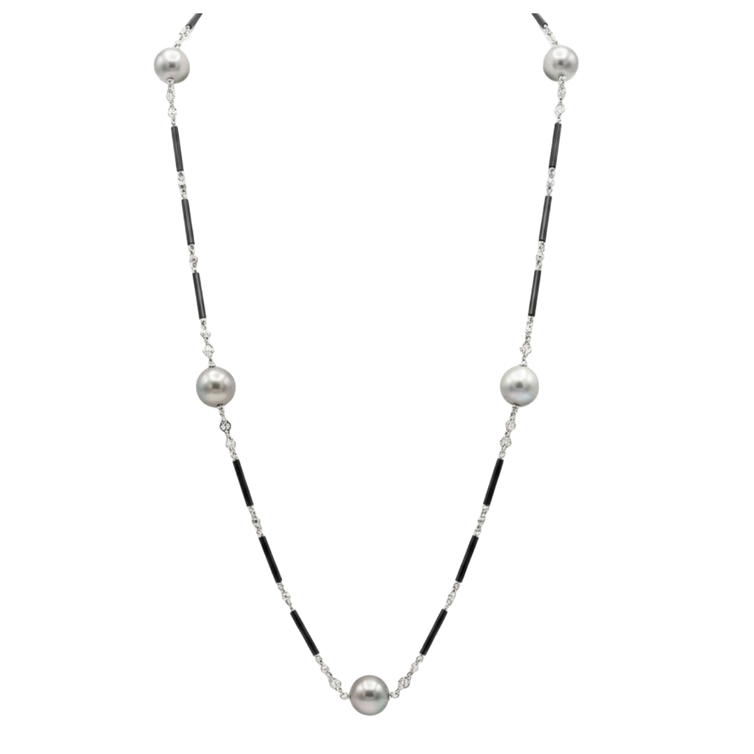 Tahitian Pearl Station Necklace
