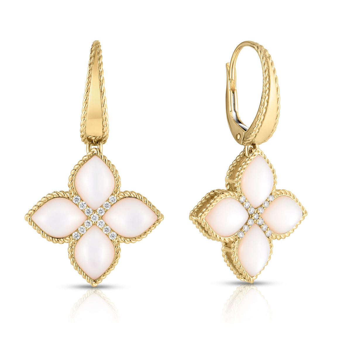 Venetian Princess Large Diamond & Mother of Pearl Earrings