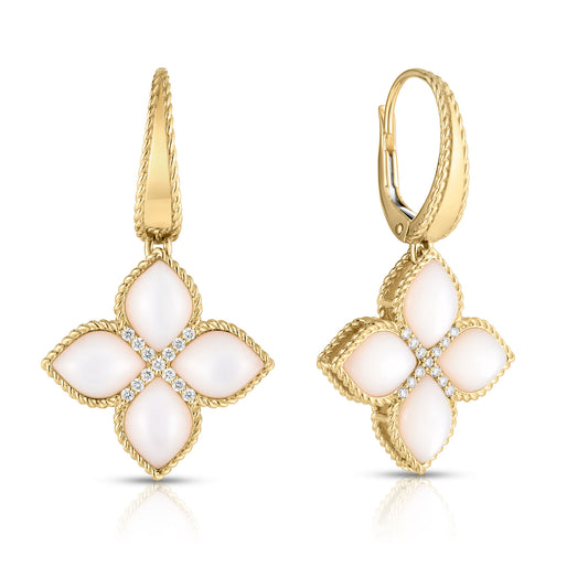 Venetian Princess Large Diamond & Mother of Pearl Earrings