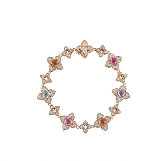 Venetian Princess Carnival Diamond and Mixed Stone Flower Bracelet