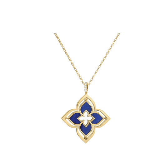 Venetian Princess Lapis Flower Necklace