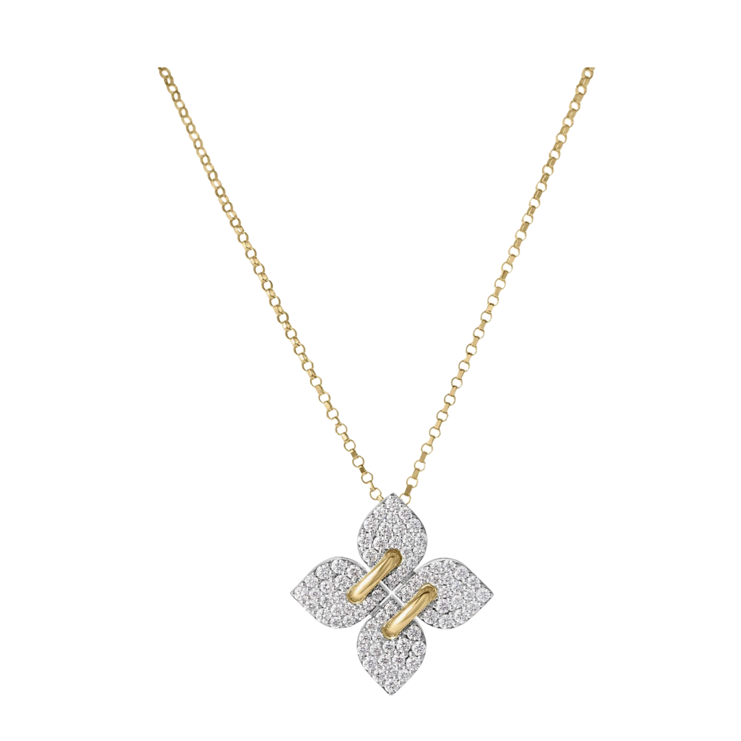 Love in Verona Small Diamond Flower Necklace