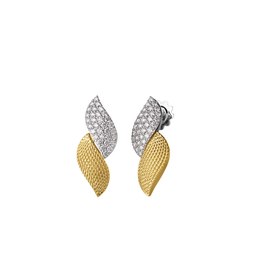San Marco Textured Diamond Stud Earrings