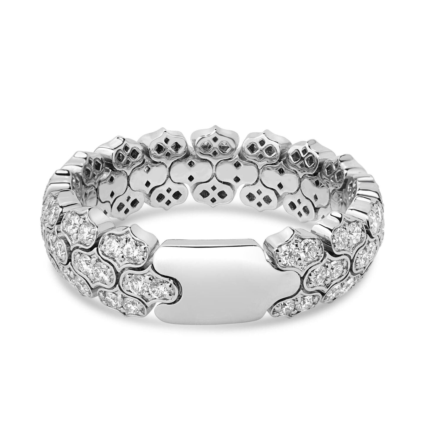 Cobra Narrow Pave Diamond Ring