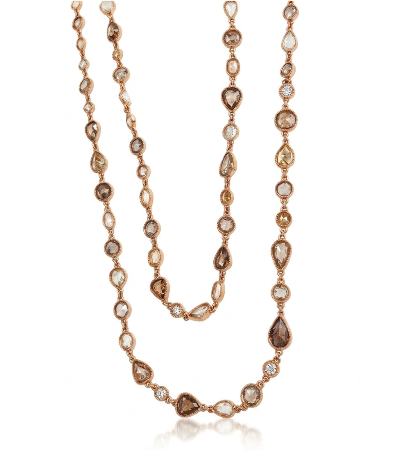 Mixed Shape & Color Diamond Necklace