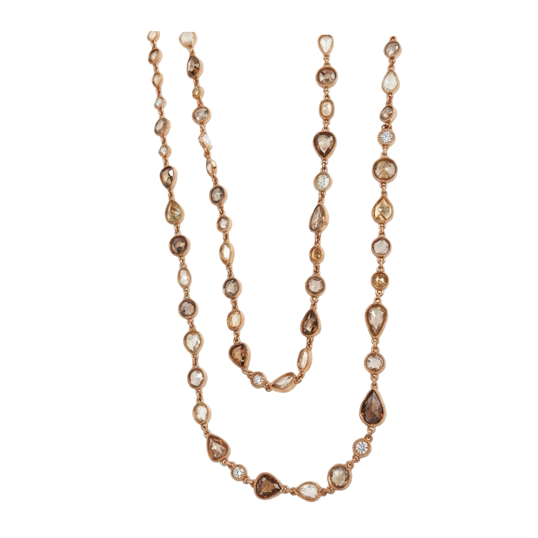 Mixed Shape & Color Diamond Necklace