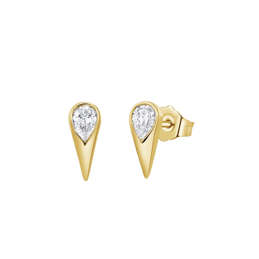 Diamond Spike Stud Earrings