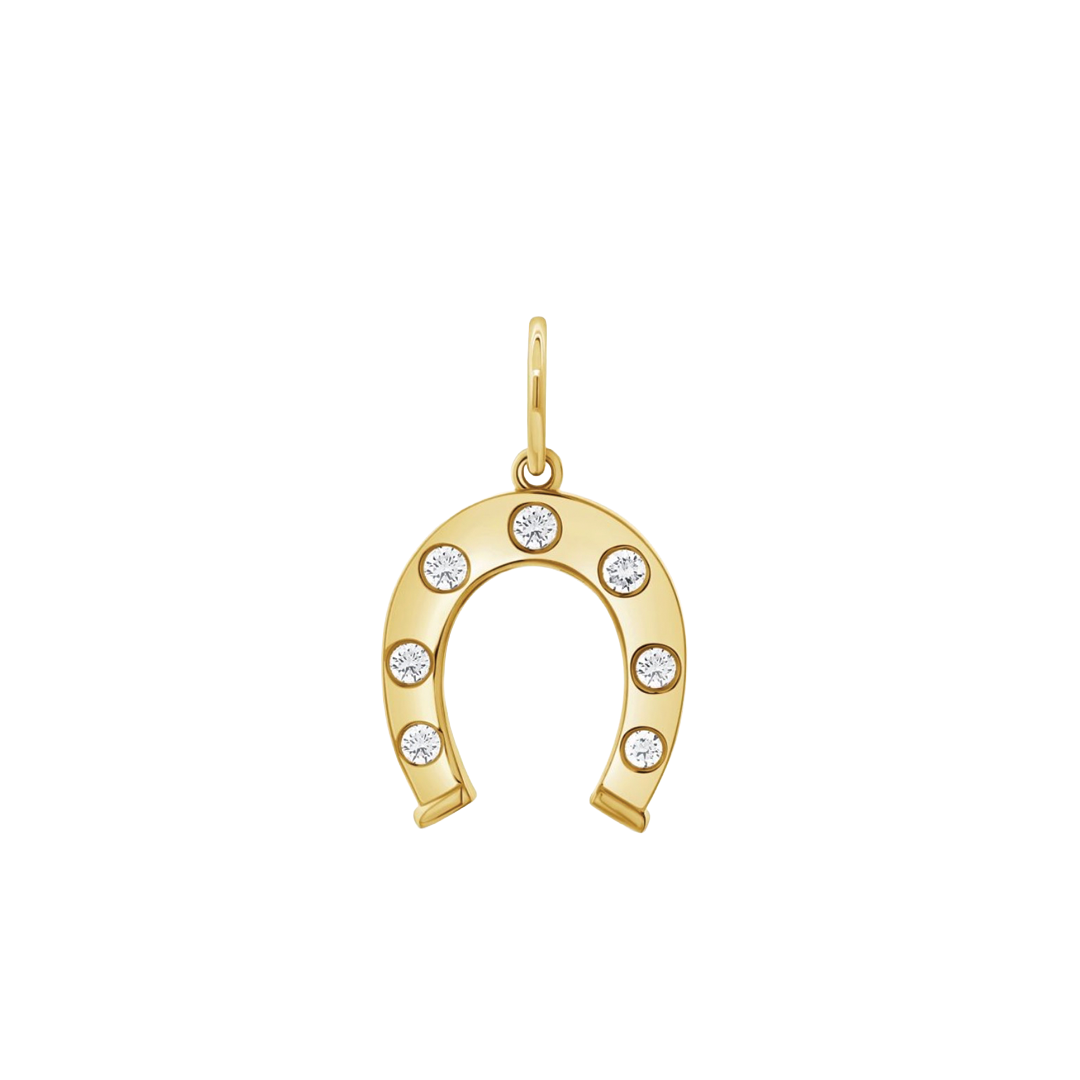 Diamond Horseshoe Charm