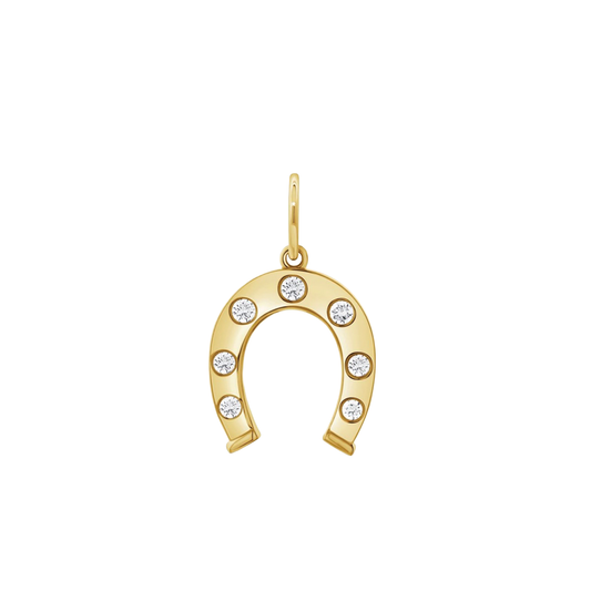 Diamond Horseshoe Charm