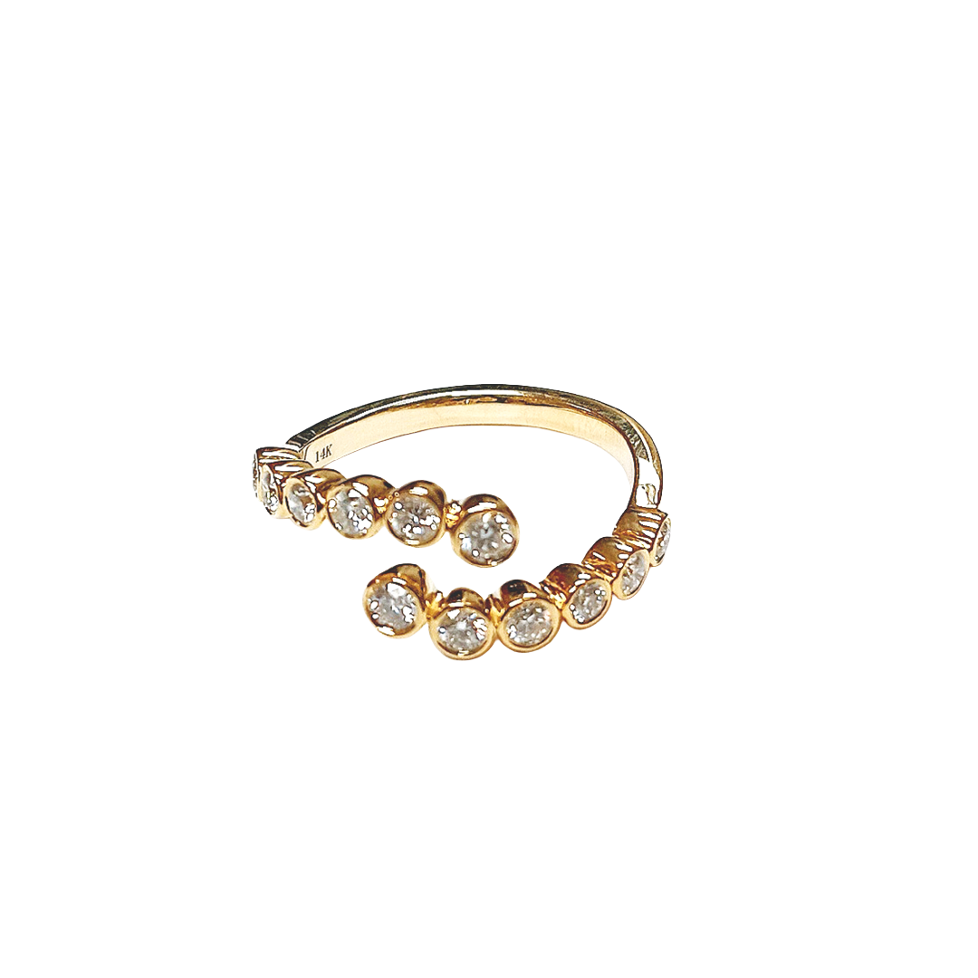 Diamond Bypass Ring