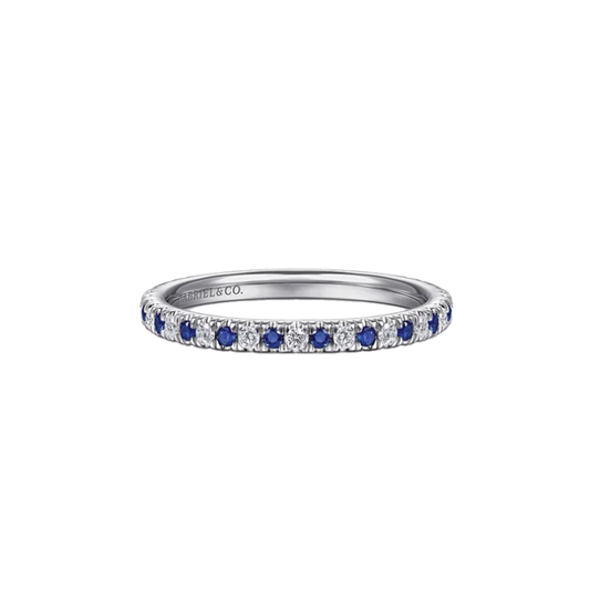 'Bari' Diamond and Sapphire Anniversary Band