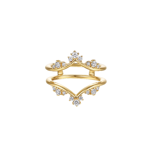 Janidi V-Shape Ring Enhancer with Diamonds