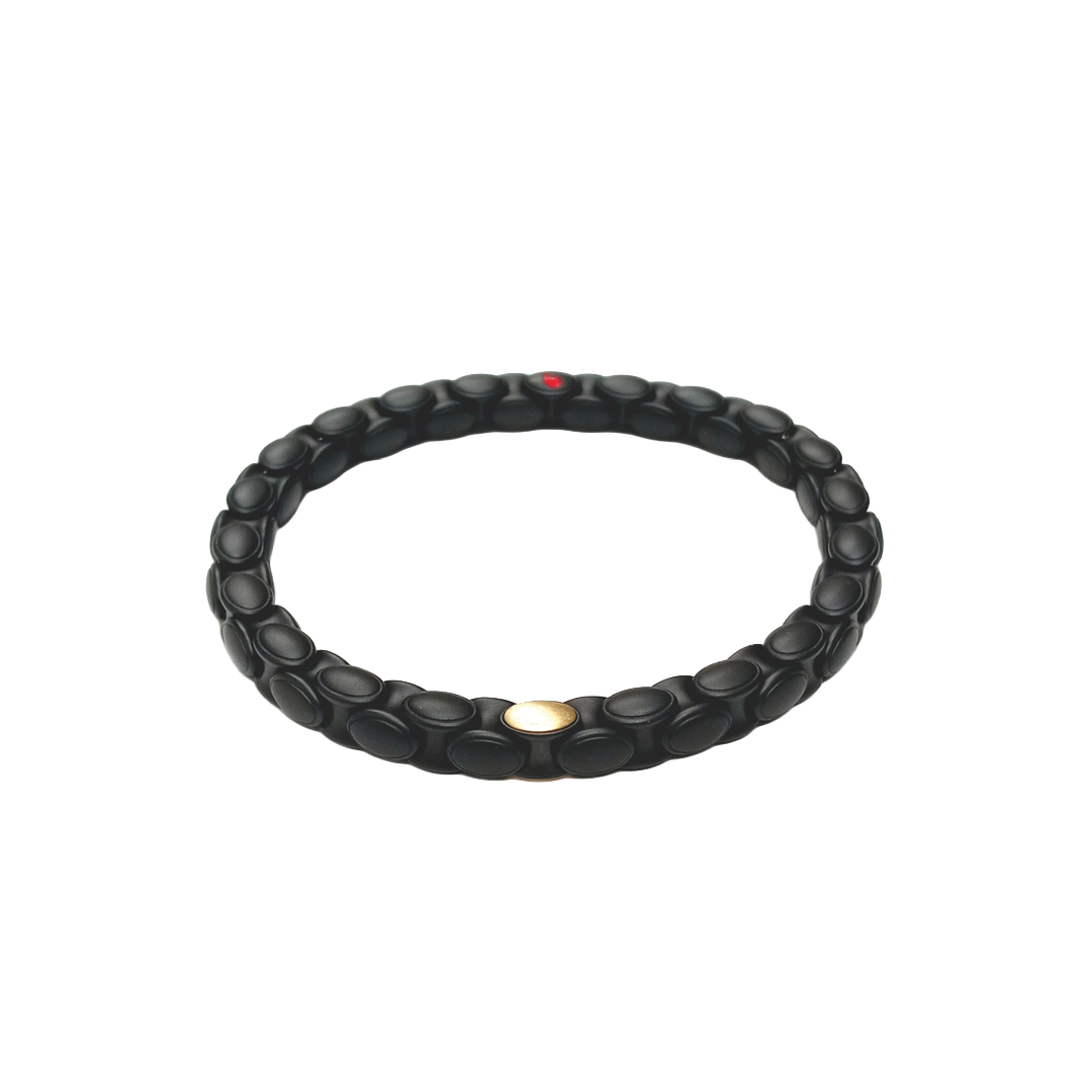 Men's Anacondino Stretch Bracelet with Yellow Gold Accent