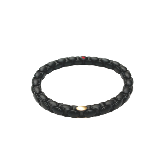 Men's Anacondino Stretch Bracelet with Yellow Gold Accent