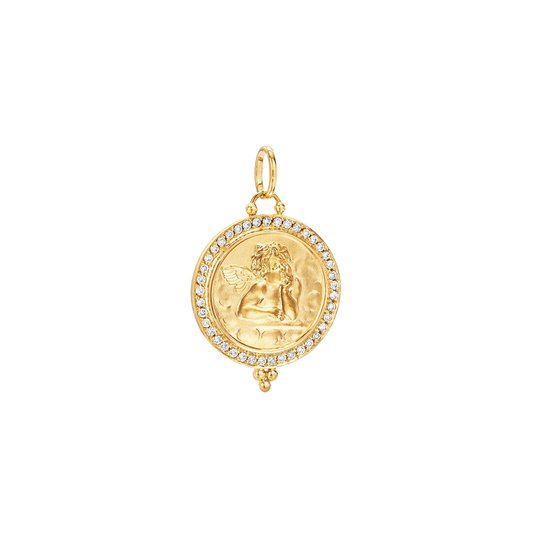 Angel Pendant with Diamond Halo