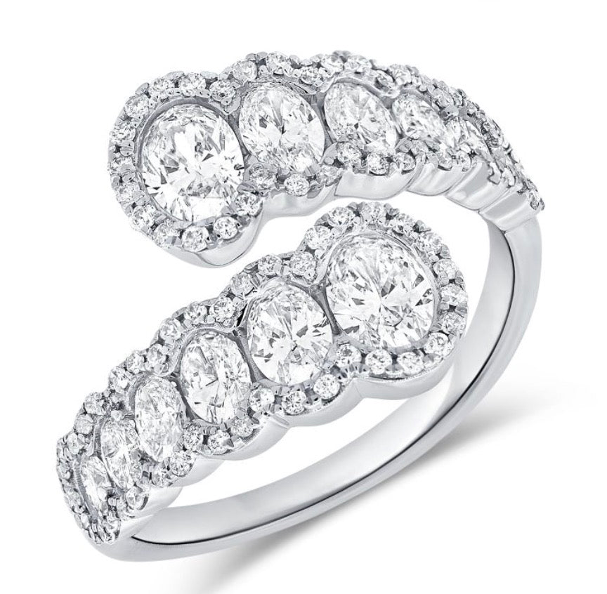 Graduating Diamond Wrap Ring