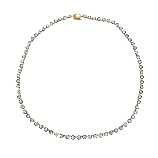 Diamond Line Necklace with Black Rhodium