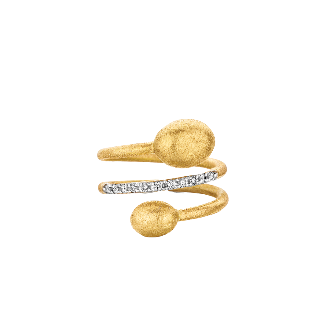 'Dancing In The Rain' Wrap Ring with Diamonds