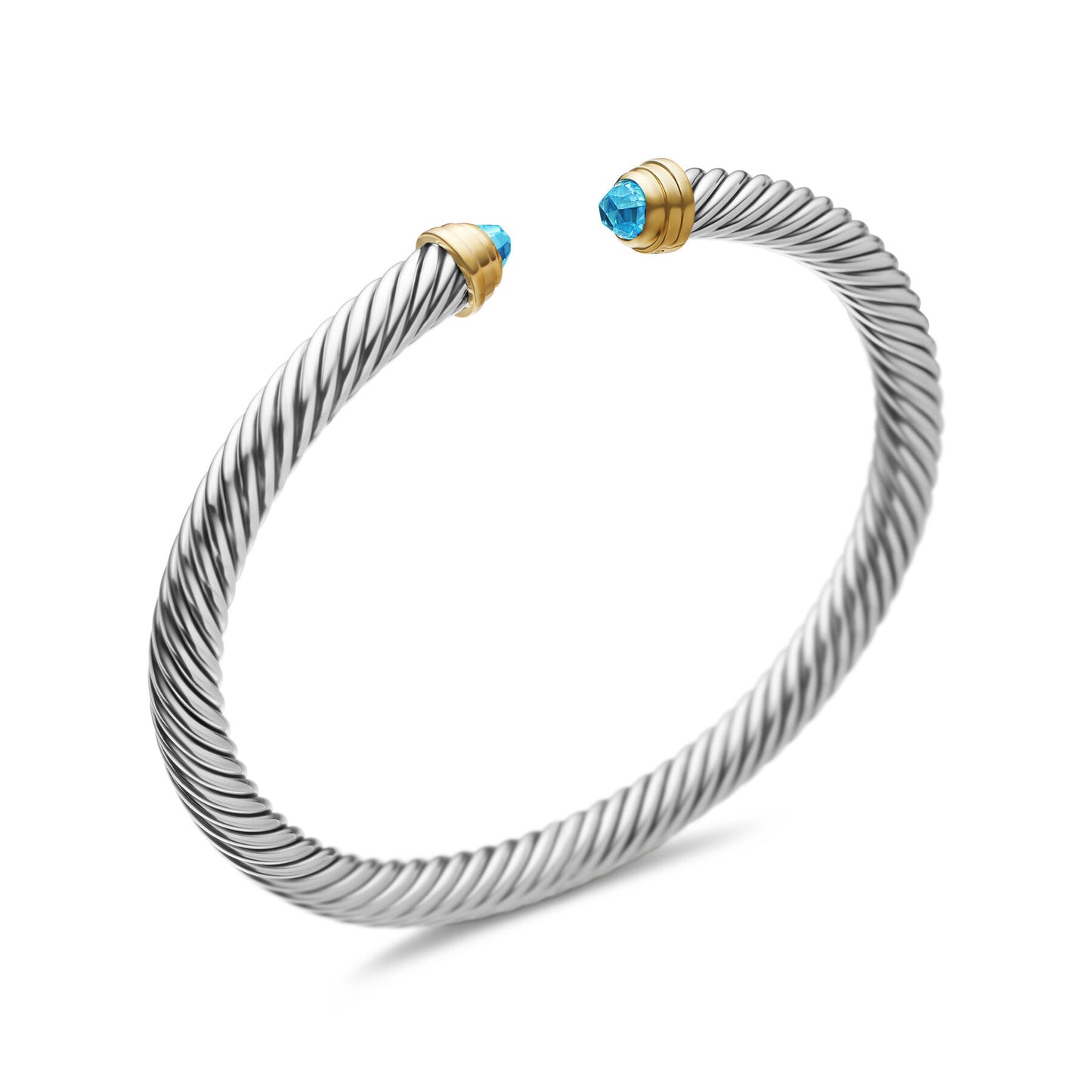 Cable Classics Bracelet with Blue Topaz and Gold