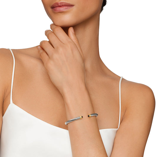 Cable Classics Collection® Bracelet with Black Onyx and 14K Gold