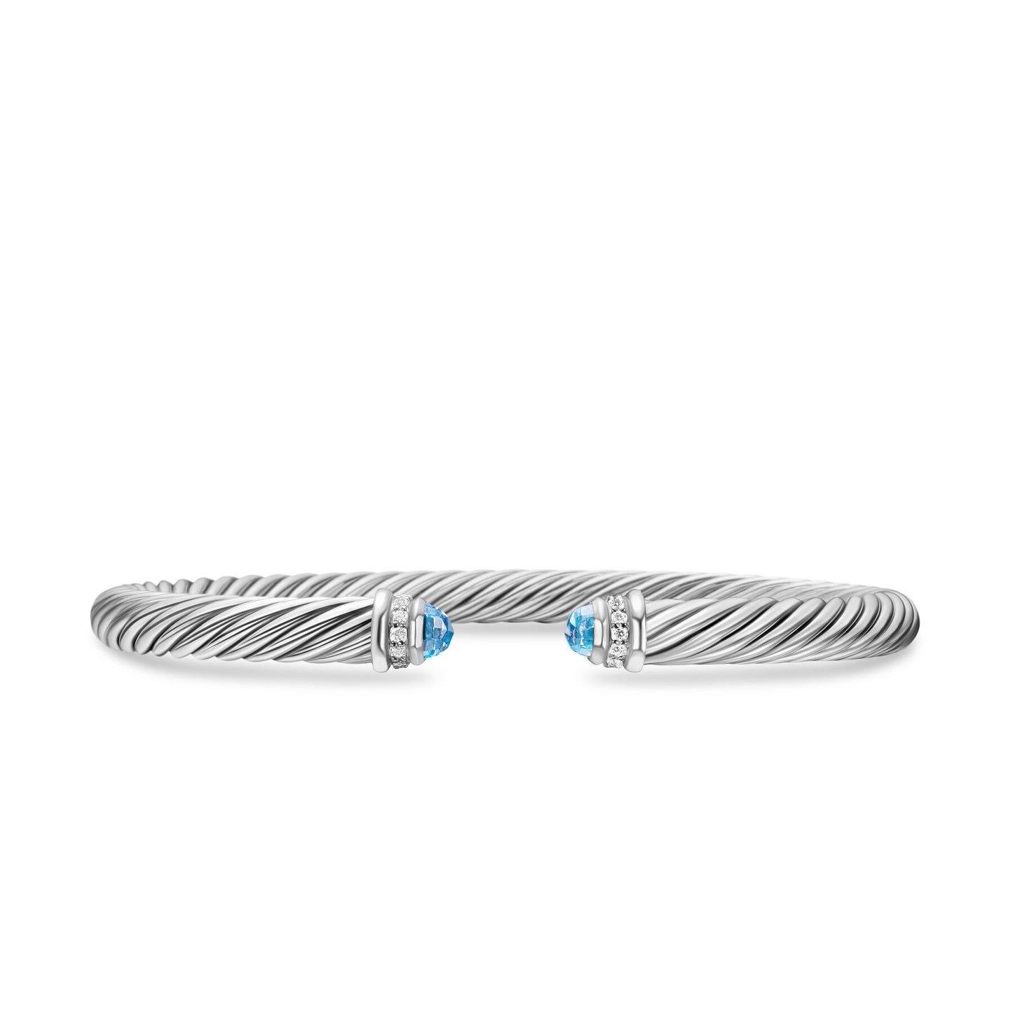 Cable Classics Collection® Bracelet with Blue Topaz and Diamonds