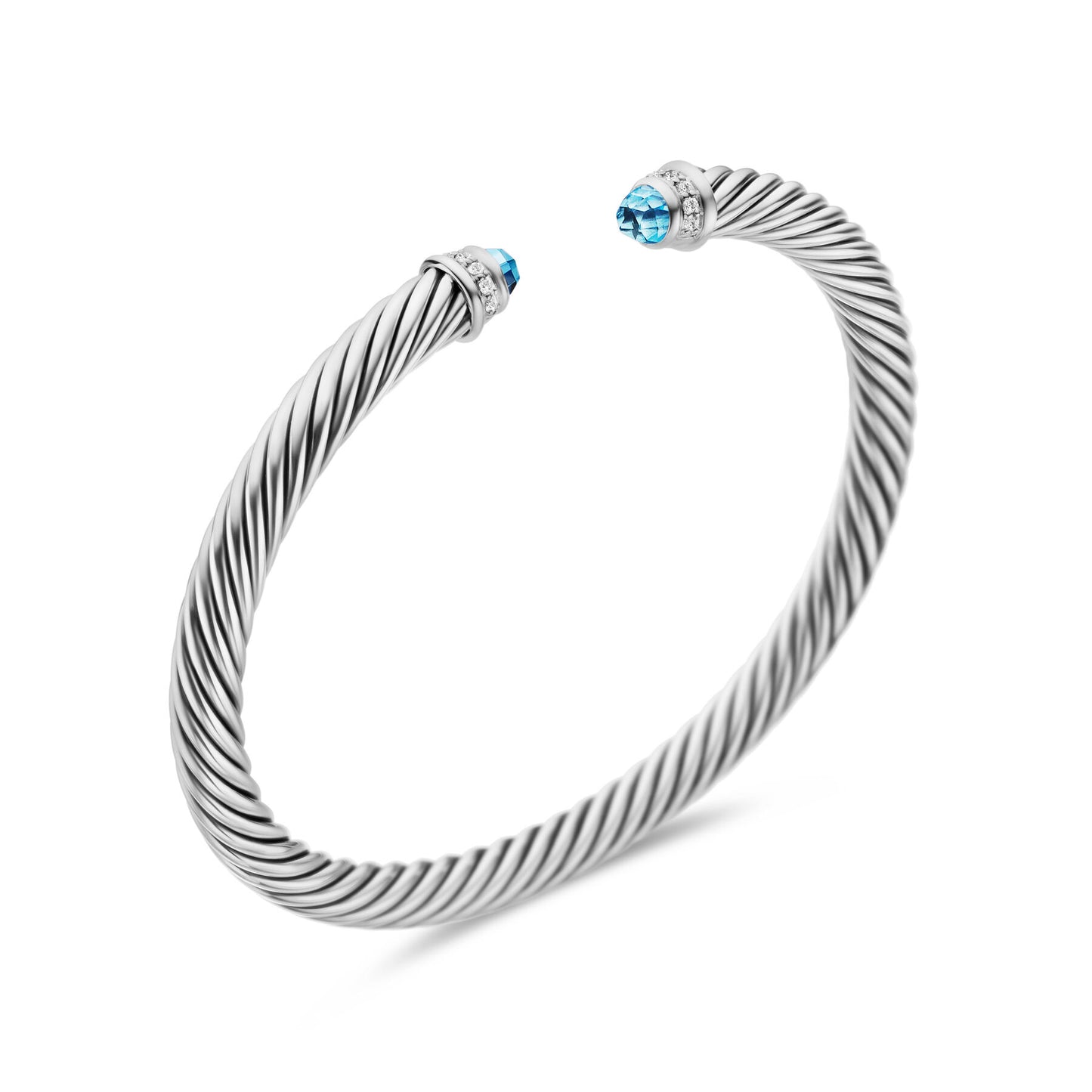 Cable Classics Collection® Bracelet with Blue Topaz and Diamonds