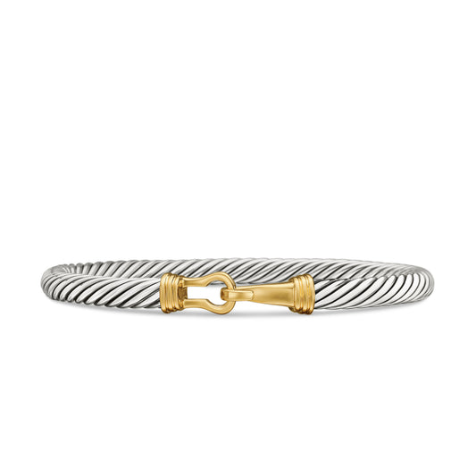 Cable Buckle Bracelet with Gold