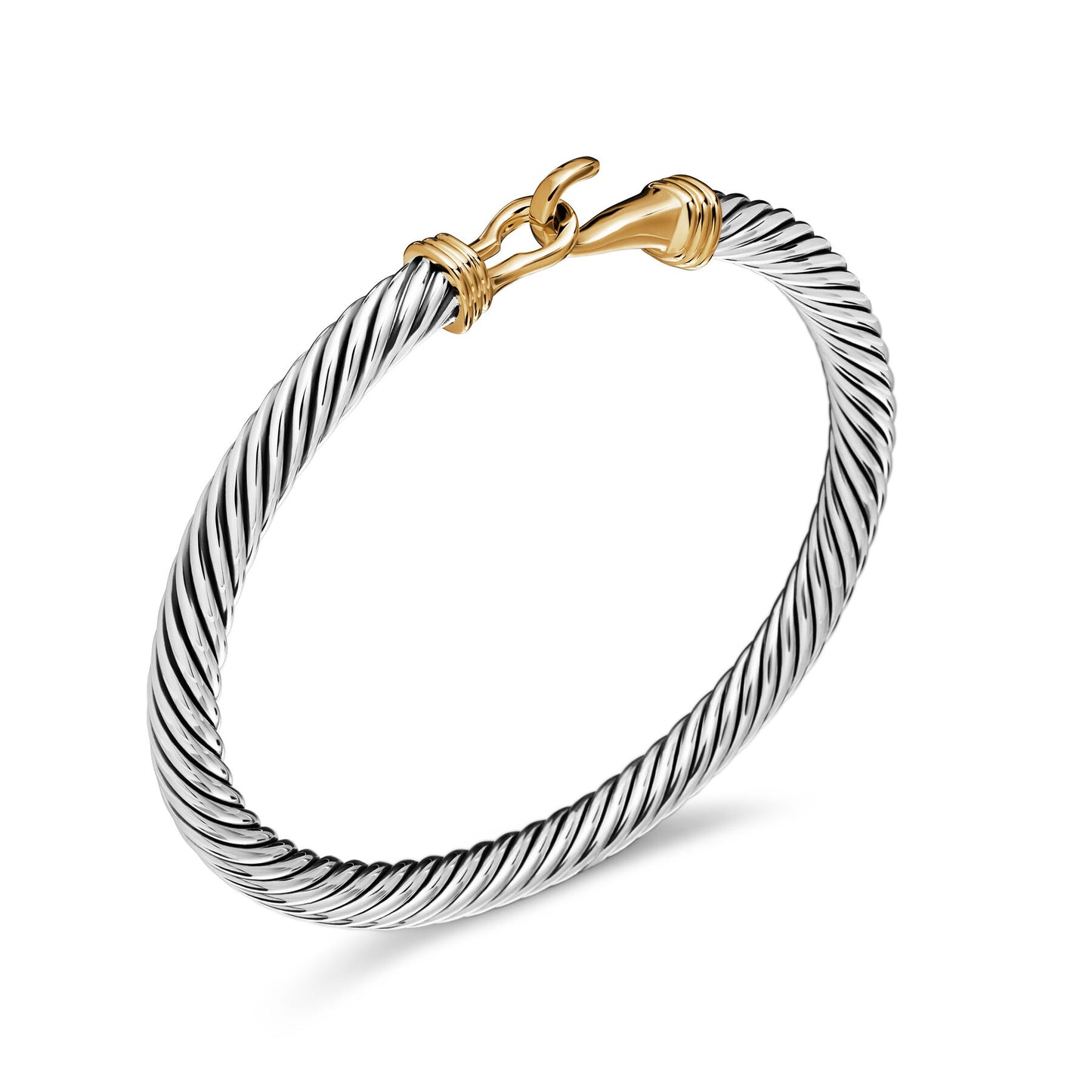 Cable Buckle Bracelet with Gold