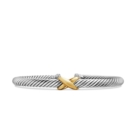 X Bracelet with Gold
