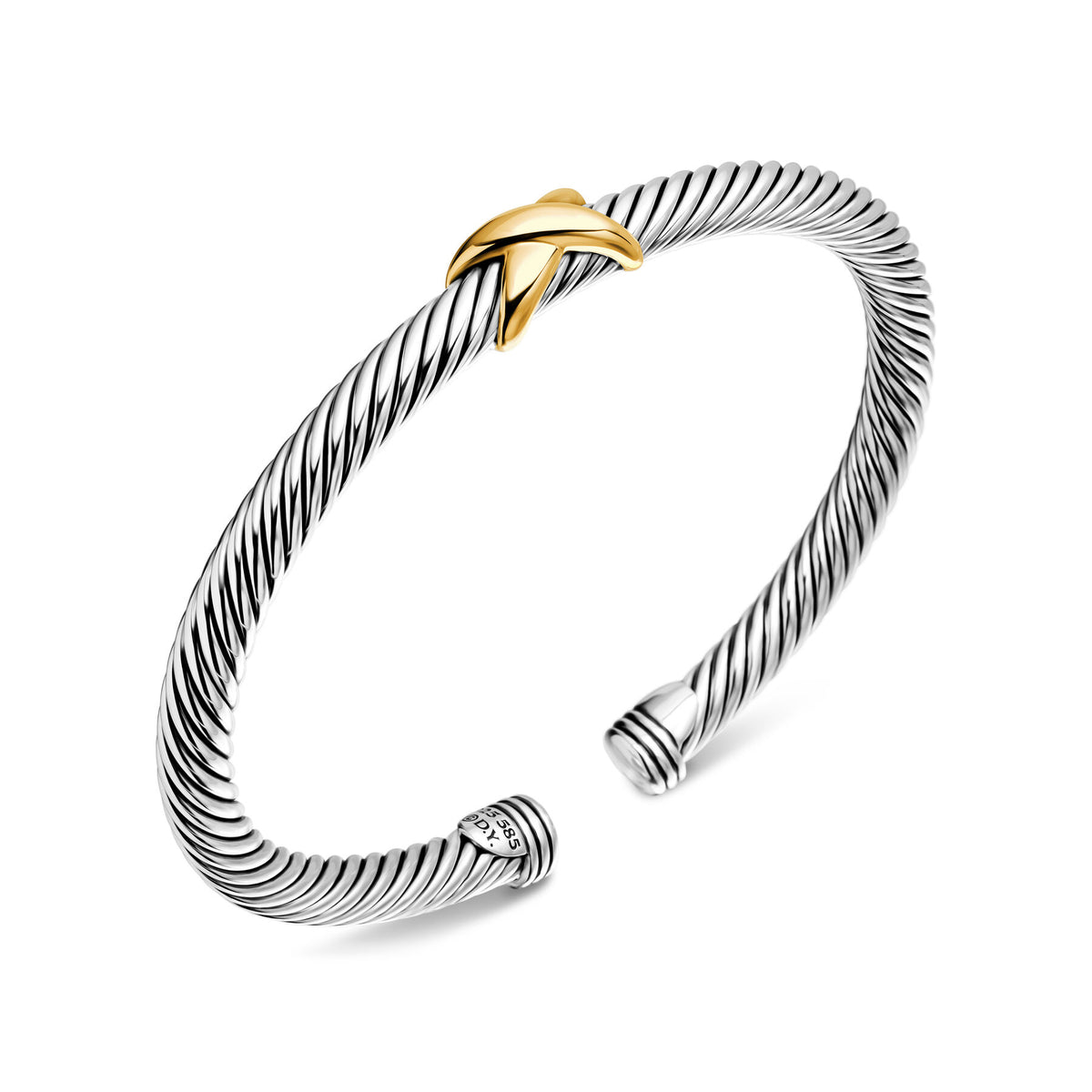 X Bracelet with Gold