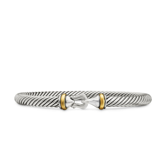 Cable Buckle Bracelet with Gold