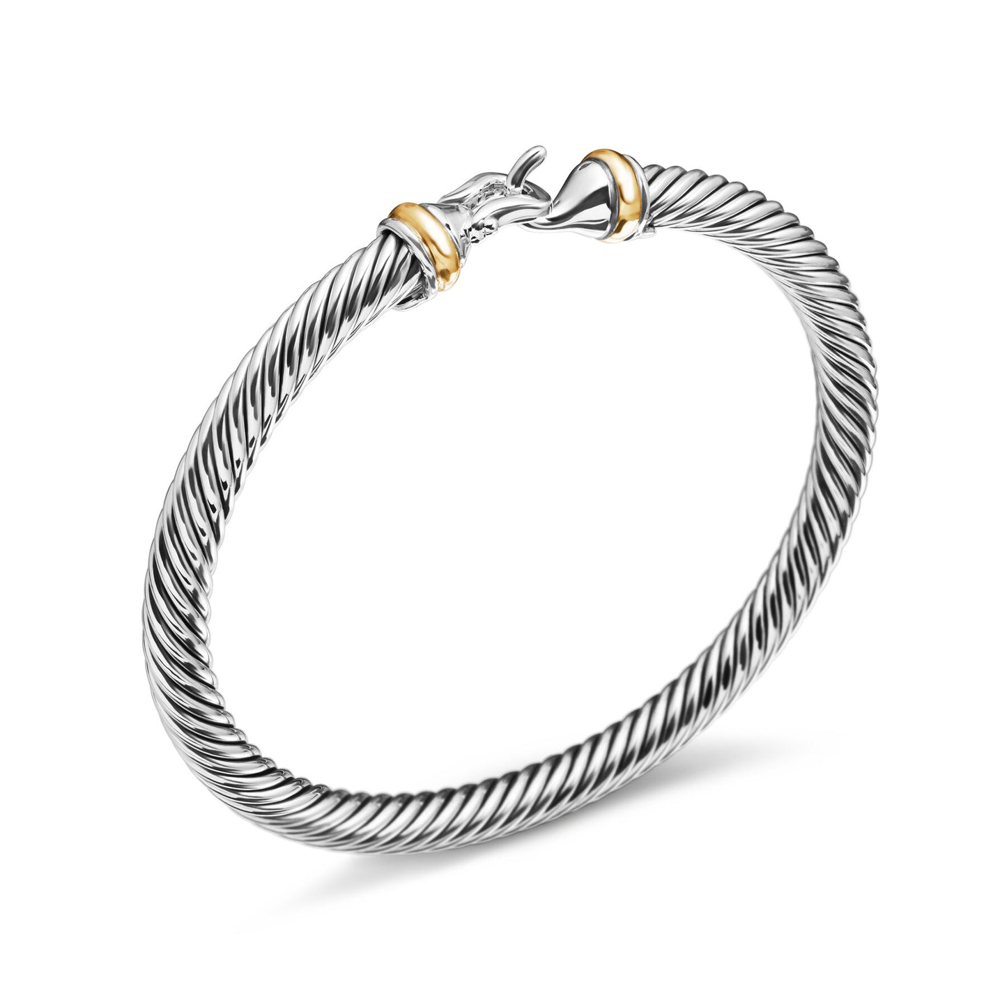 Cable Buckle Bracelet with Gold
