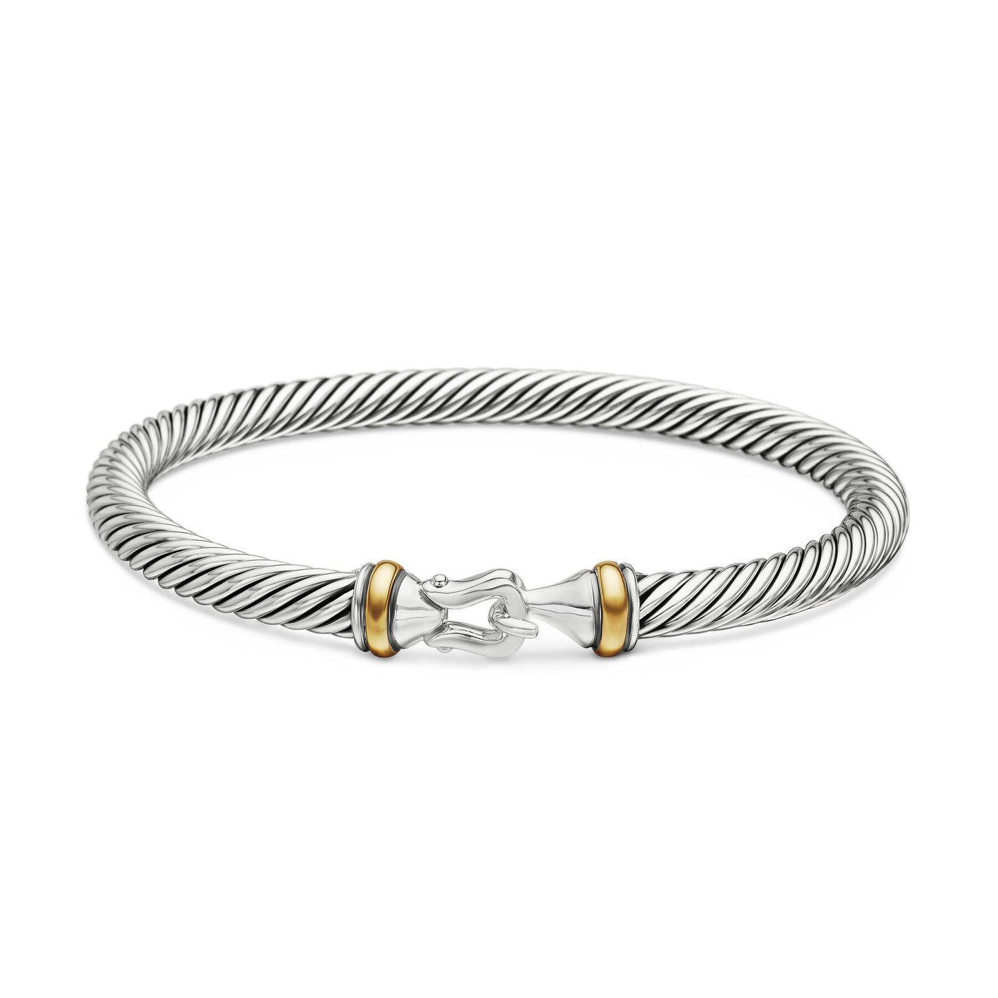 Cable Buckle Bracelet with Gold