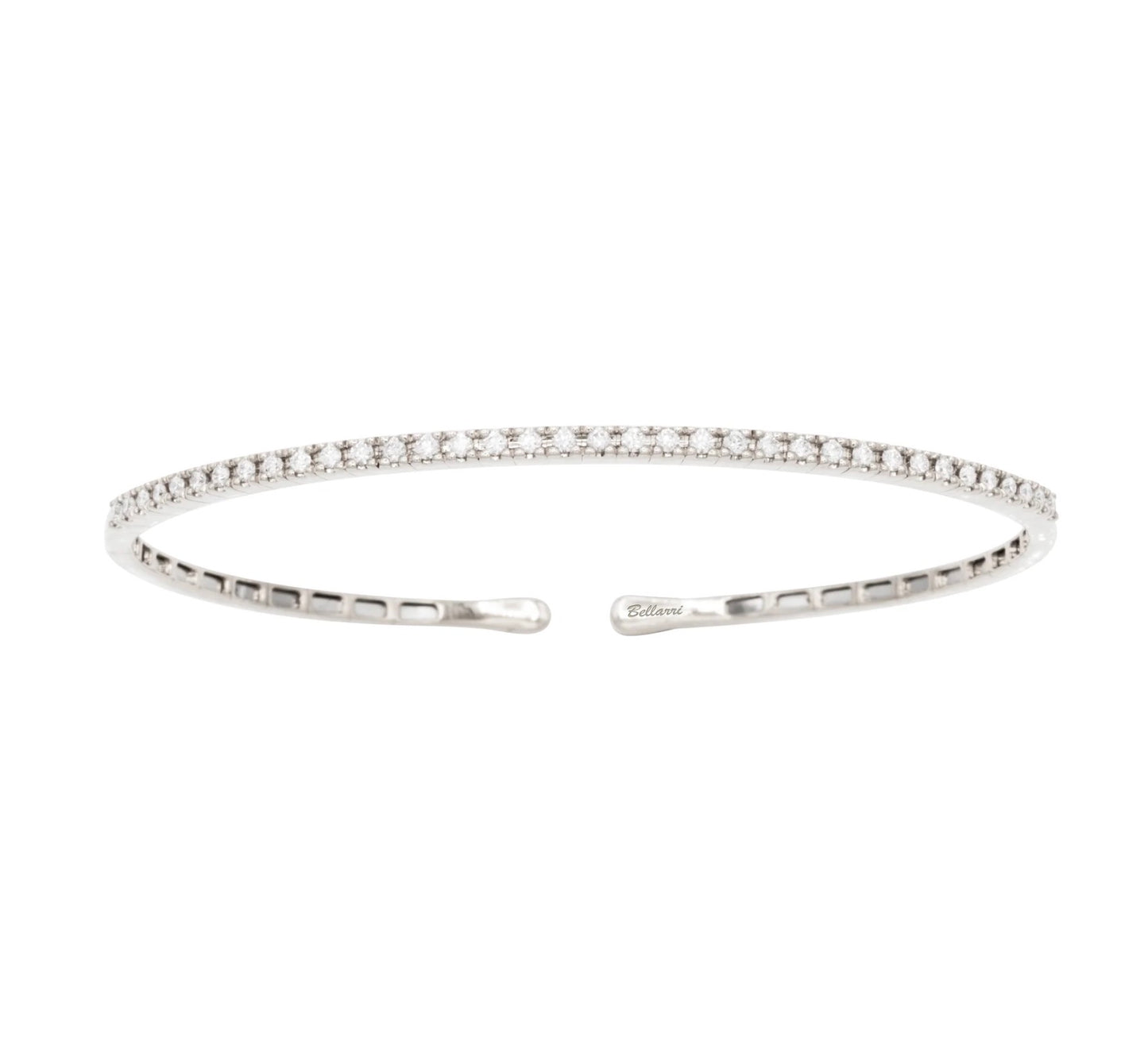 Flexible Diamond Open Cuff Bracelet