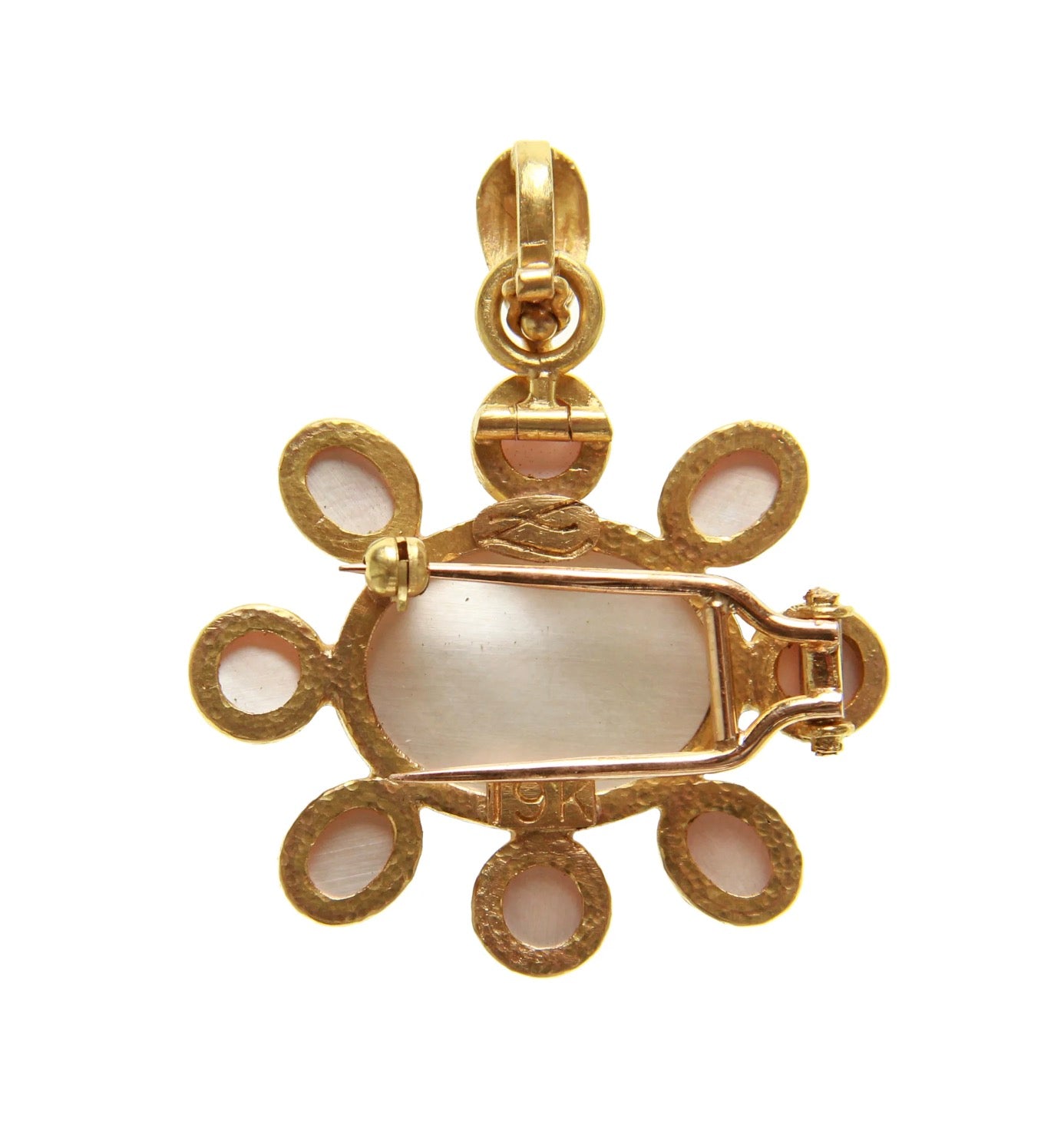 Rose Quartz and Pink Tourmaline Brooch/Pendant
