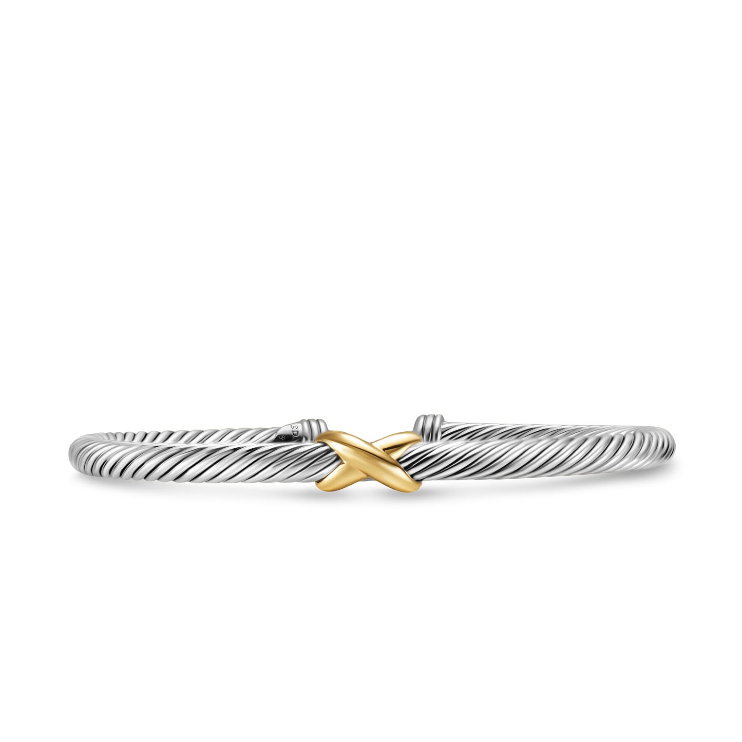 X Classic Cable Station Bracelet with Gold