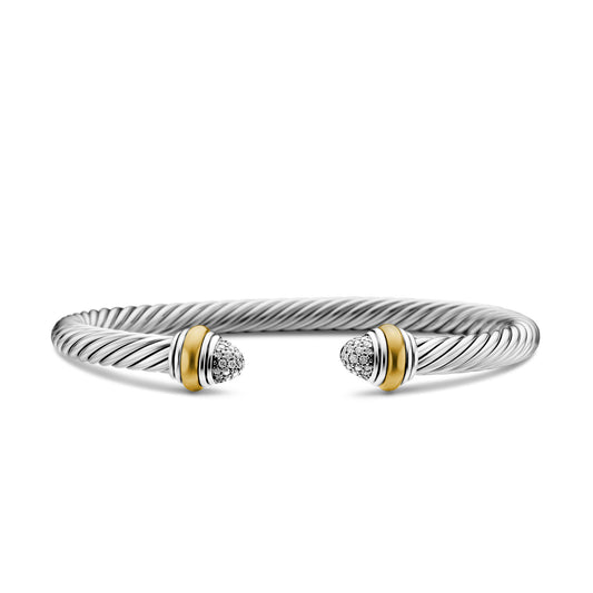 Cable Classics Collection® Bracelet with Diamonds and 14K Gold