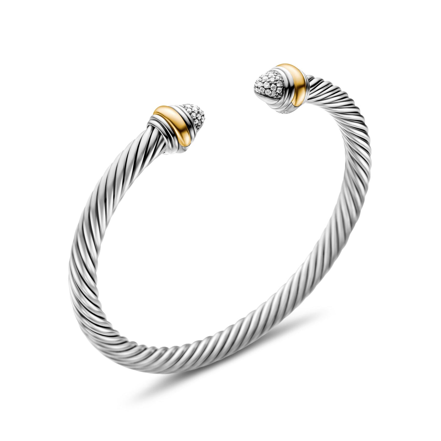 Cable Classics Collection® Bracelet with Diamonds and 14K Gold