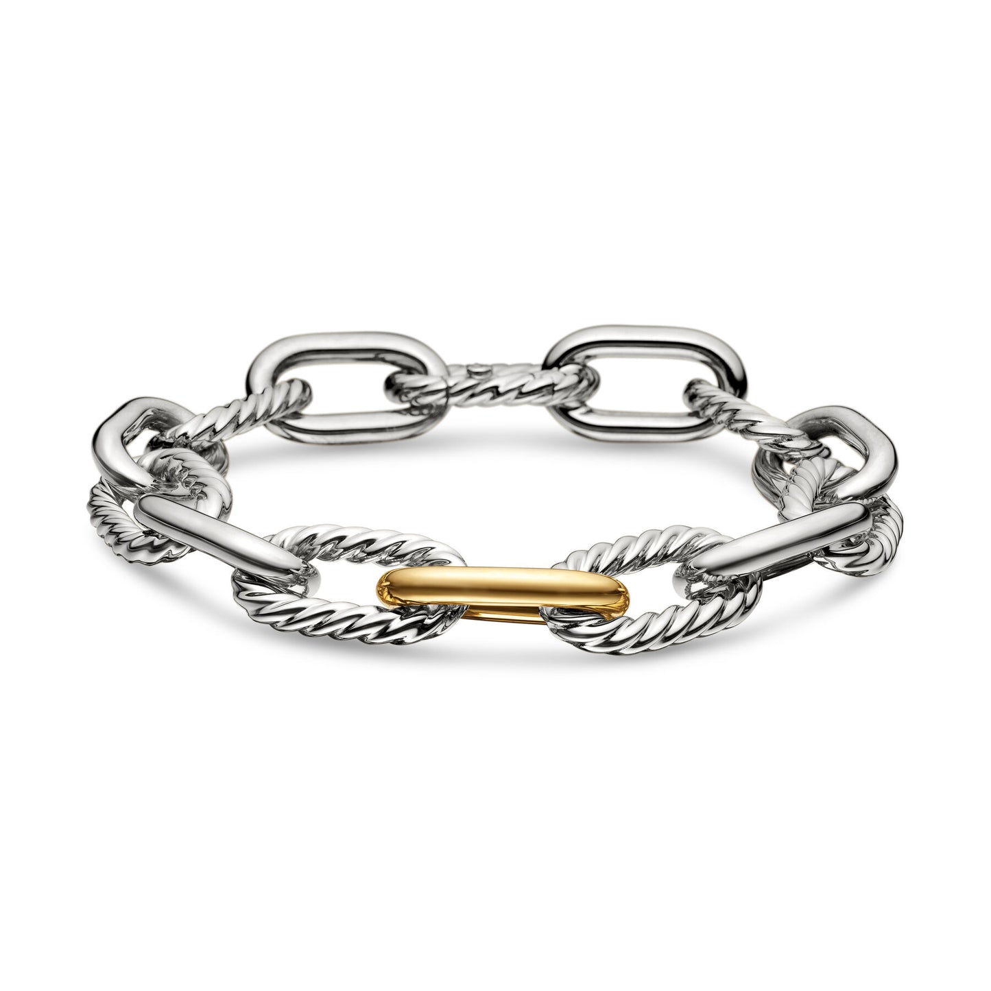 DY Madison Medium Bracelet with 18K Gold, 11mm