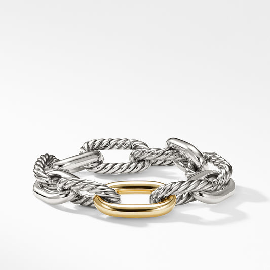 DY Madison Large Bracelet with 18K Gold, 13.5mm