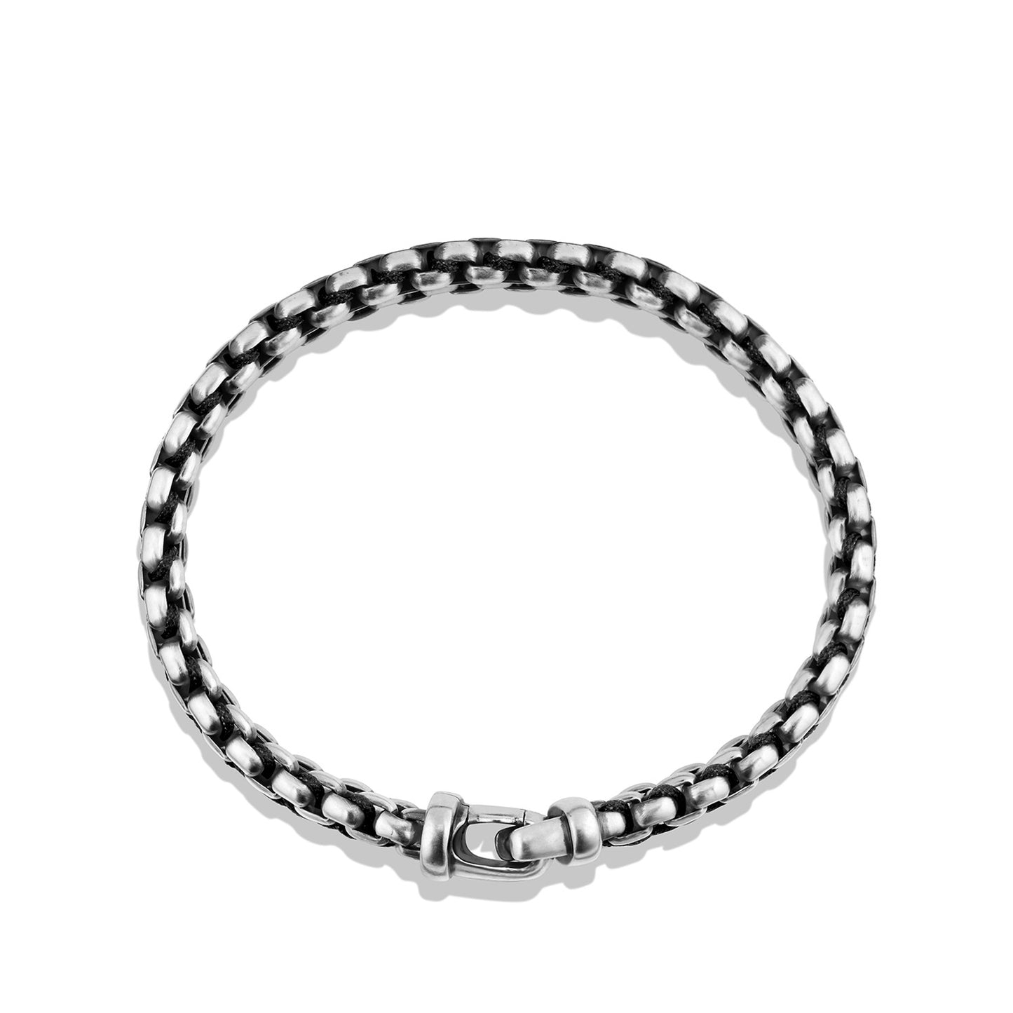 Woven Box Chain Bracelet in Black