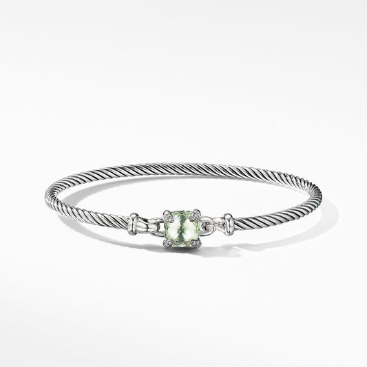 Chatelaine® Bracelet with Prasiolite and Diamonds