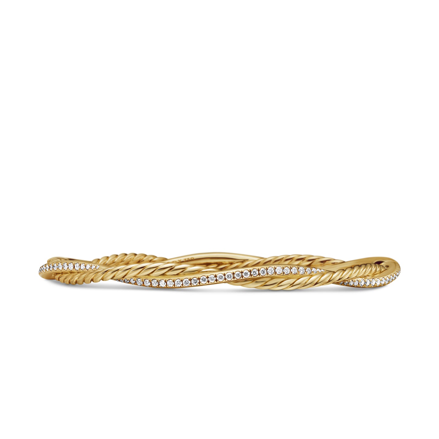 Petite Infinity Bracelet in 18K Yellow Gold with Diamonds, 4.4mm
