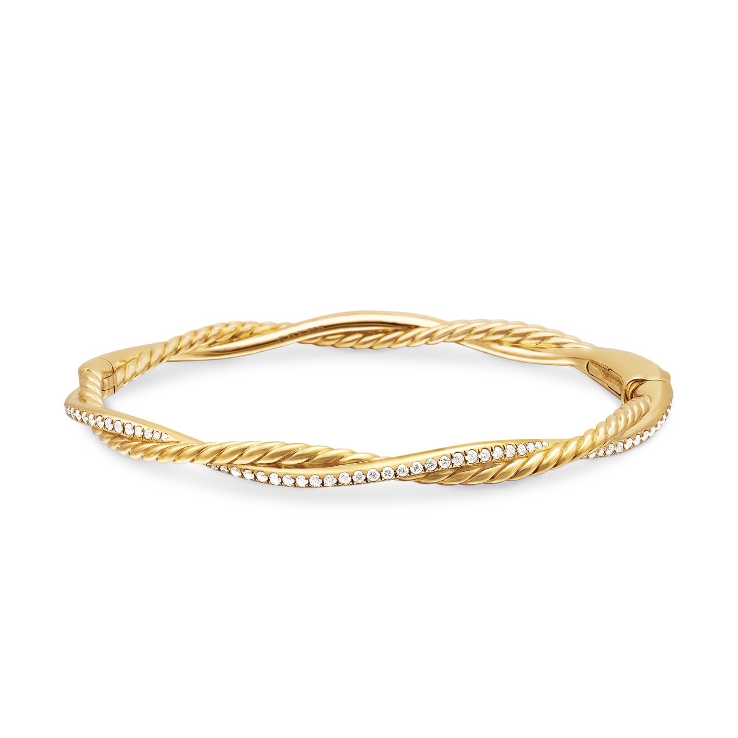 Petite Infinity Bracelet in 18K Yellow Gold with Diamonds, 4.4mm