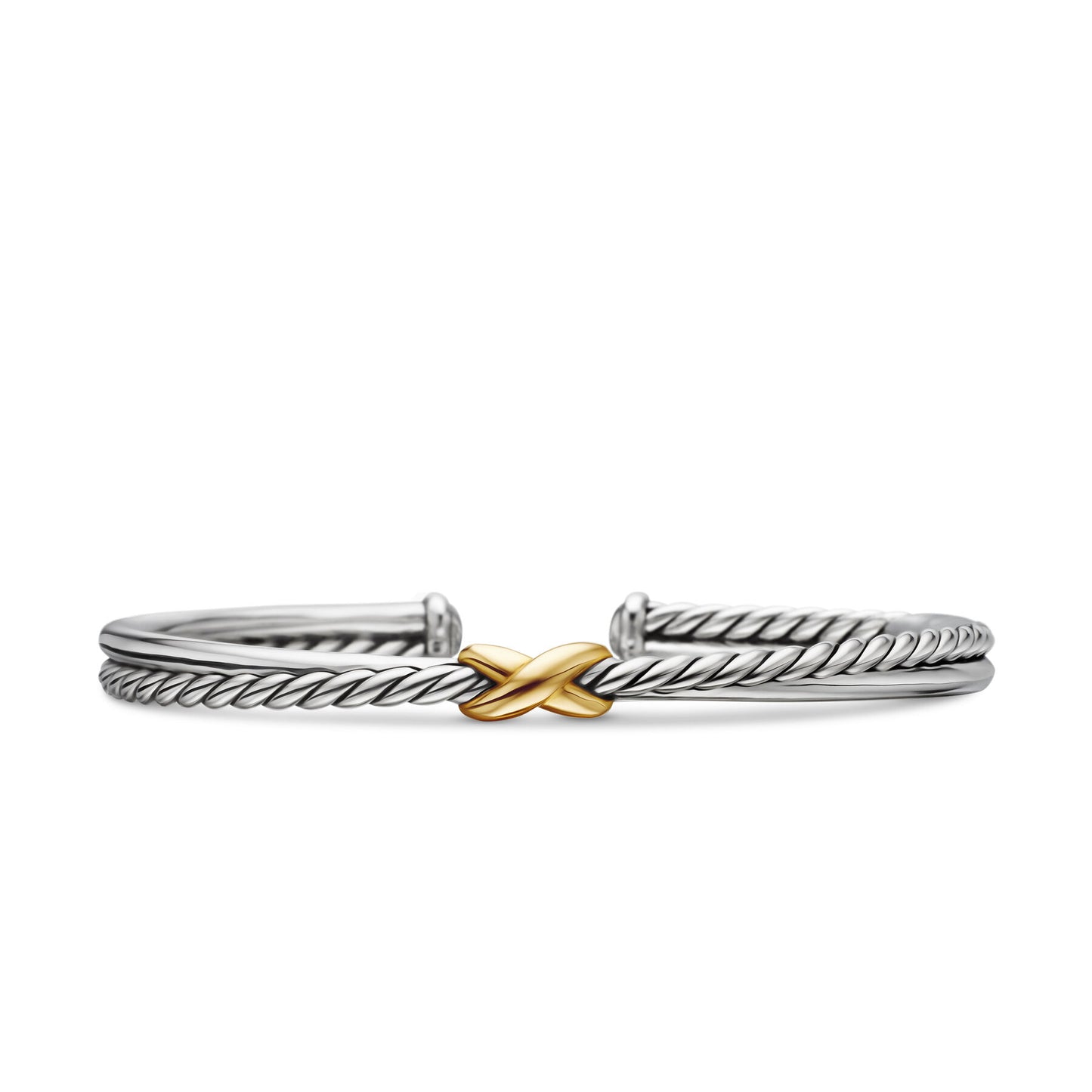 Petite X Center Station Bracelet with 18K Yellow Gold
