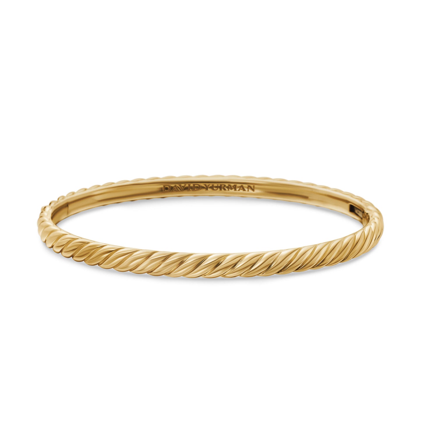 Sculpted Cable Bangle Bracelet in 18K Yellow Gold