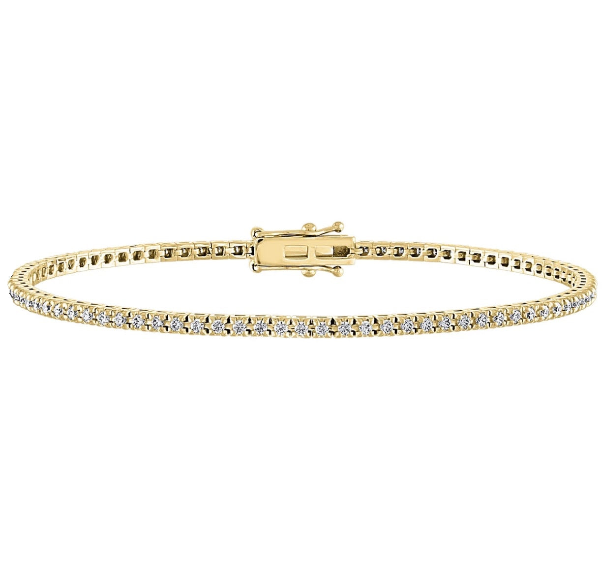 Diamond Tennis Bracelet in Yellow Gold with 1.00ctw of Diamonds