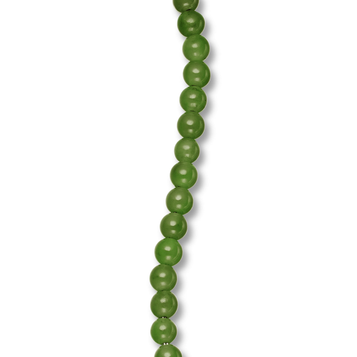 Spiritual Bead Bracelet with 4mm Nephrite Jade and 18K Yellow Gold