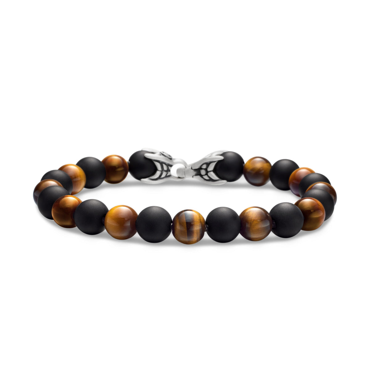 Spiritual Beads Bracelet with Tiger's Eye and Black Onyx